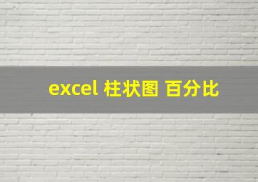 excel 柱状图 百分比